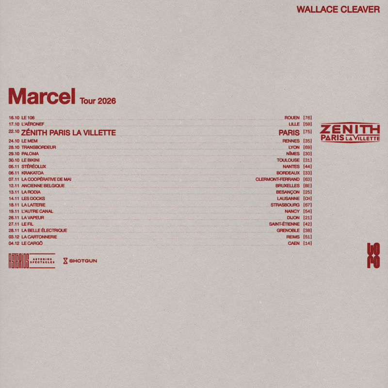 Wallace Cleaver - Marcel Tour 2026